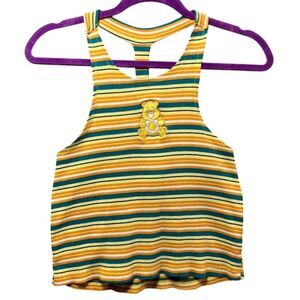 Care Bears Striped Tank Top Y Back‎ Sleeveless Ribbed Knit Top XL